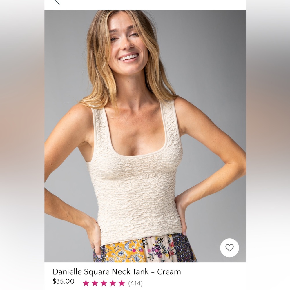 Natural Life Square Neck tank top. Size small.
